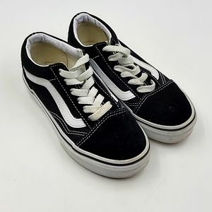 Kids vans size 13 black and white